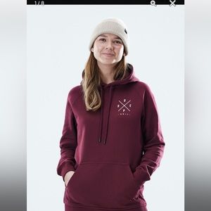 Dope snow burgundy hoodie